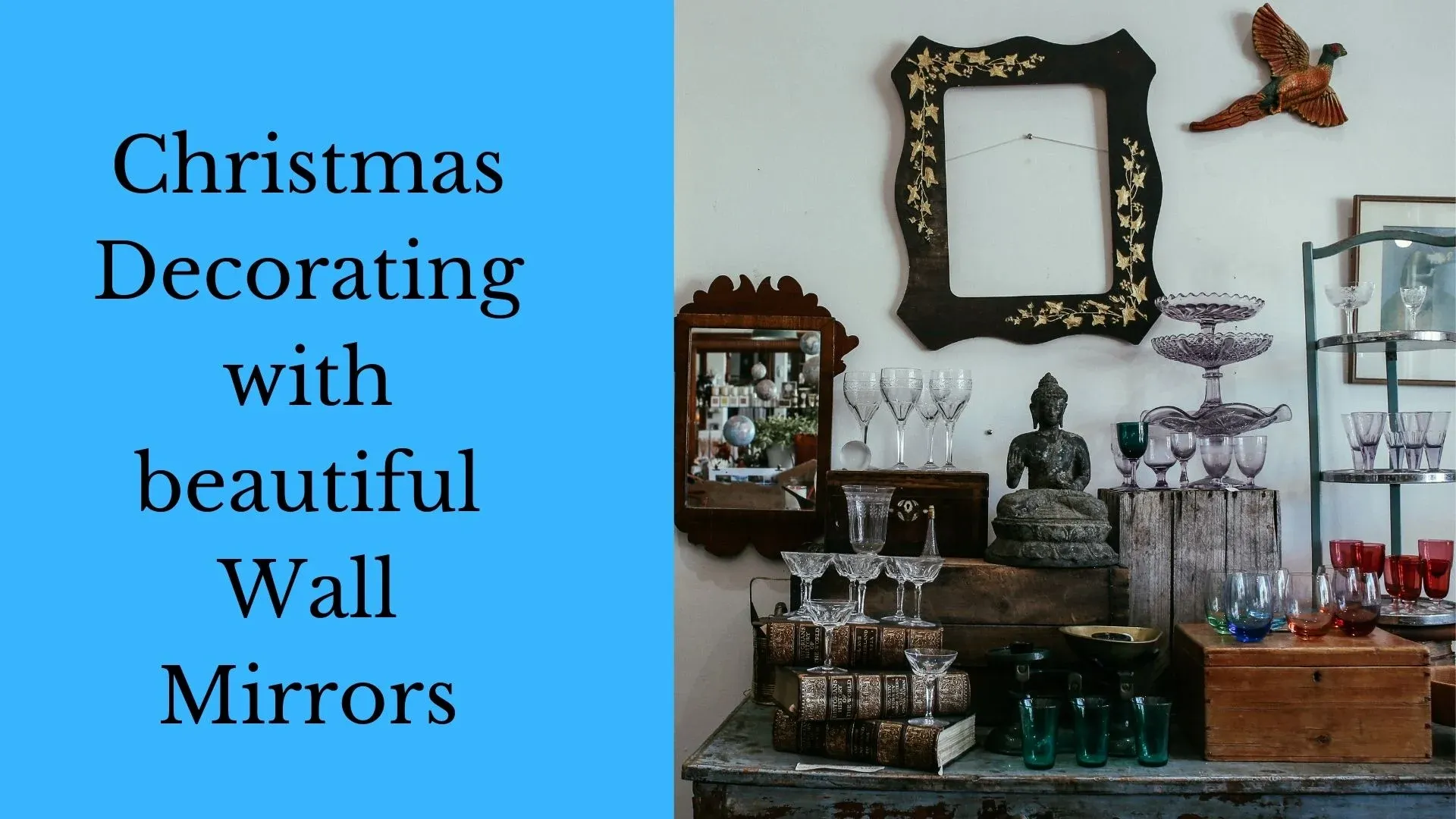 Christmas decorating with beautiful wall mirrors