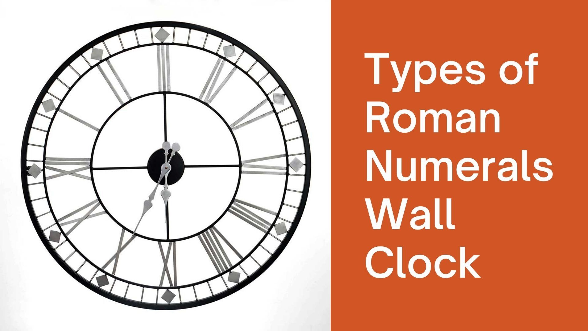 Types of Roman Numerals Wall Clock