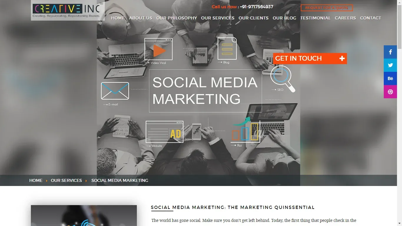 Social Media Marketing Company In Delhi || Creative INC