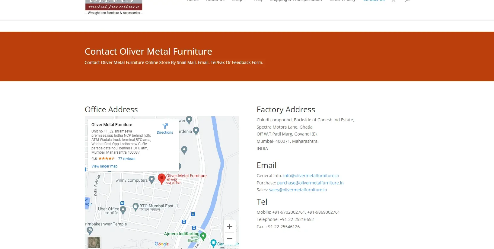 Oliver Metal Furniture, Gwalior