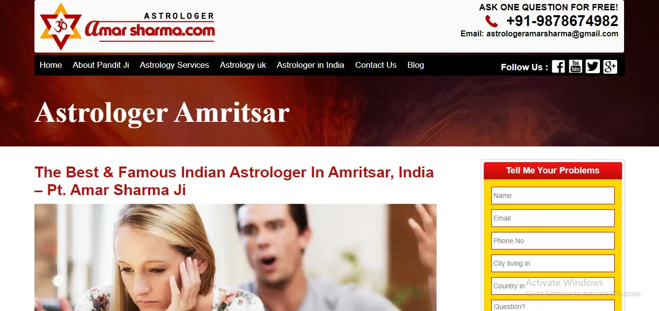Astrologer Amar Sharma  Famous Astrologer In Amritsar