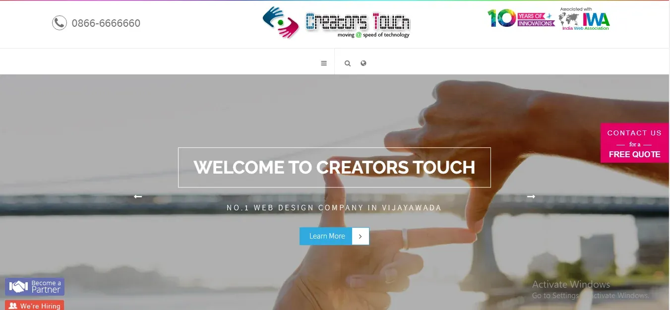 Creators Touch Global Website Development Company In Andhra Pradesh