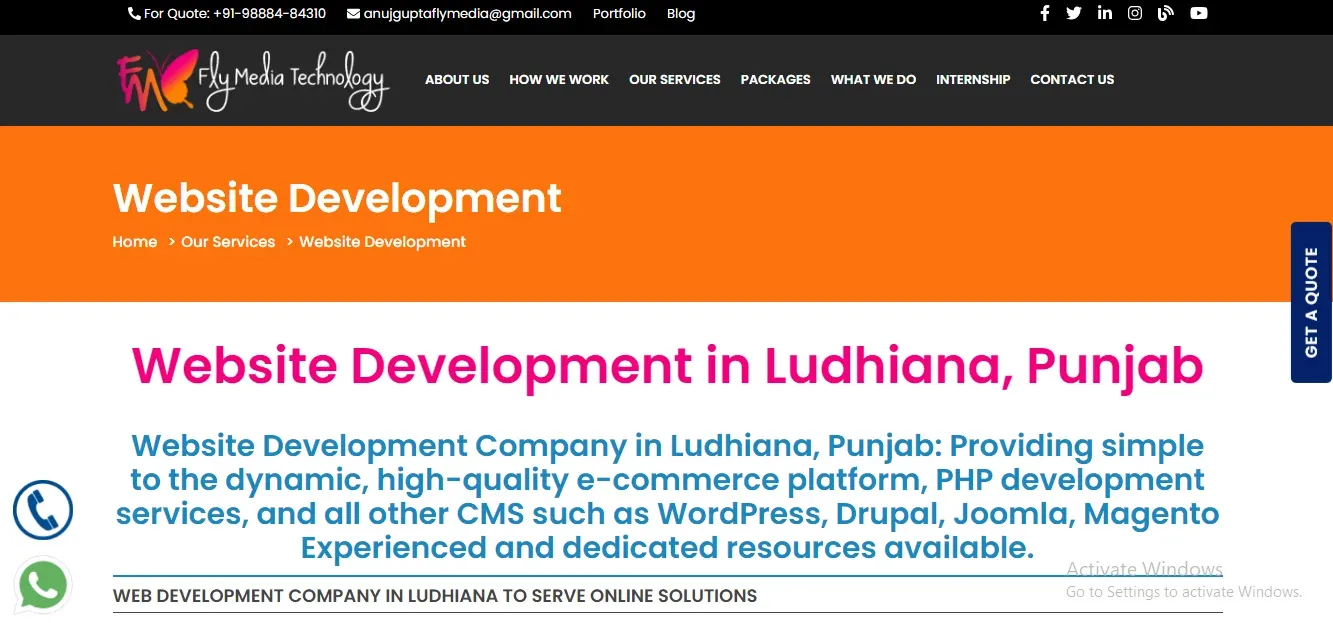  Flymedia Technology Website Development Company In Punjab
