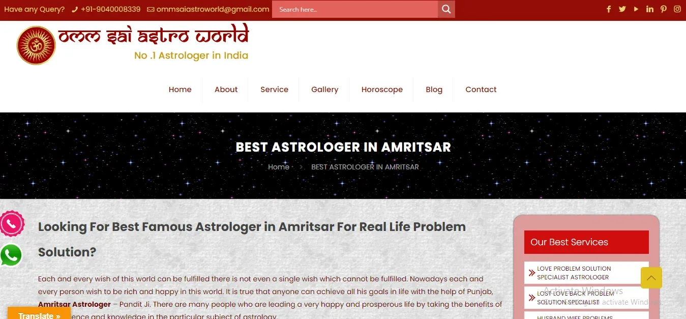  Omm Sai Astroworld Famous Astrologer In Amritsar