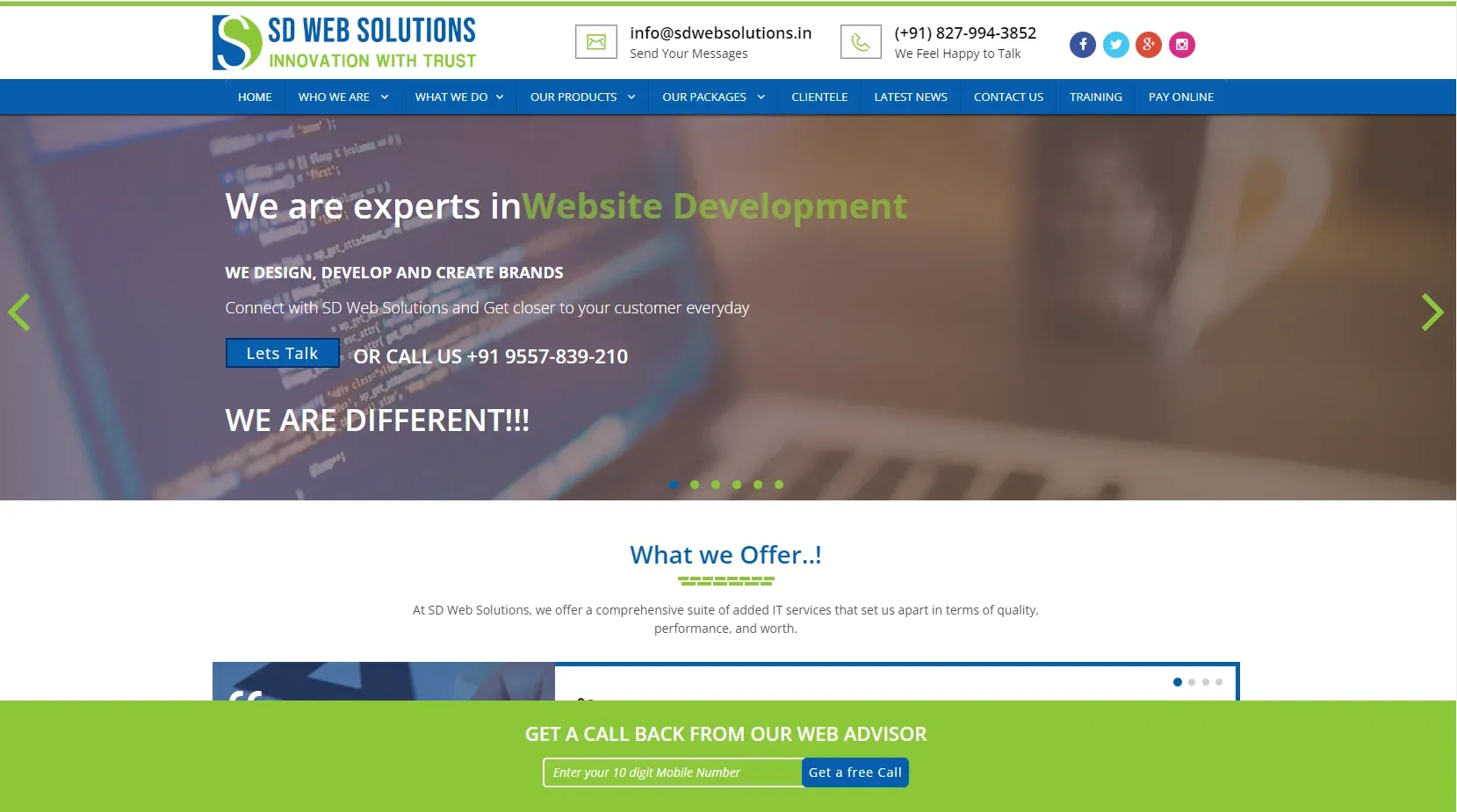 SD Web Solutions website development companies in Bareilly