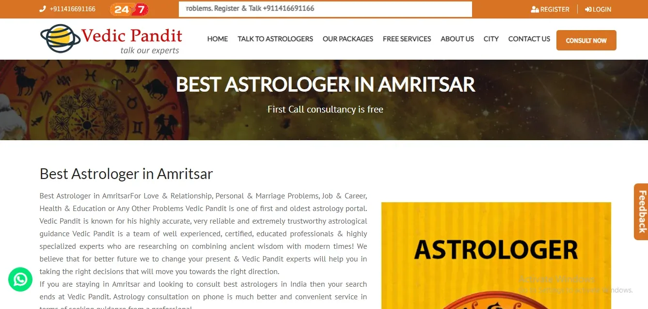  Vedic Pandit Famous Astrologer In Amritsar