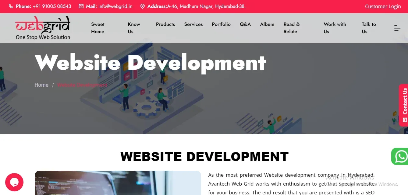  Web Grid Website Development Company In Hyderabad