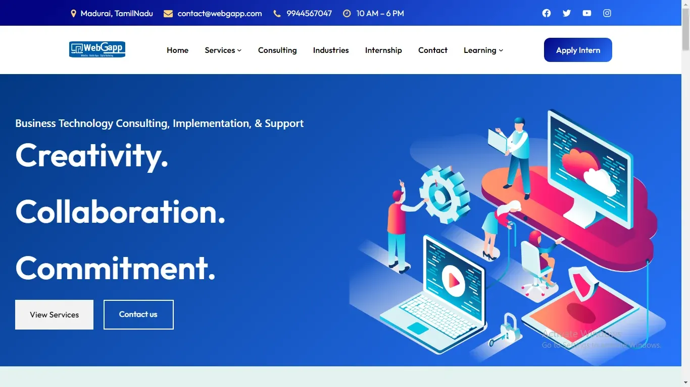 Webgapp Website Development Company In Madurai