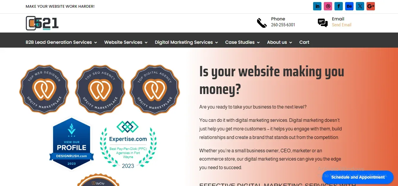Digital Marketing Company In Indiana, 521 Web Design