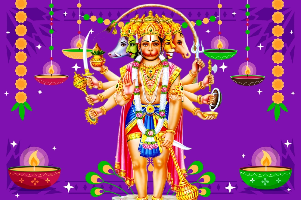 Hanuman Jayanti ( Hanuman was born to Anjana and Kesari )