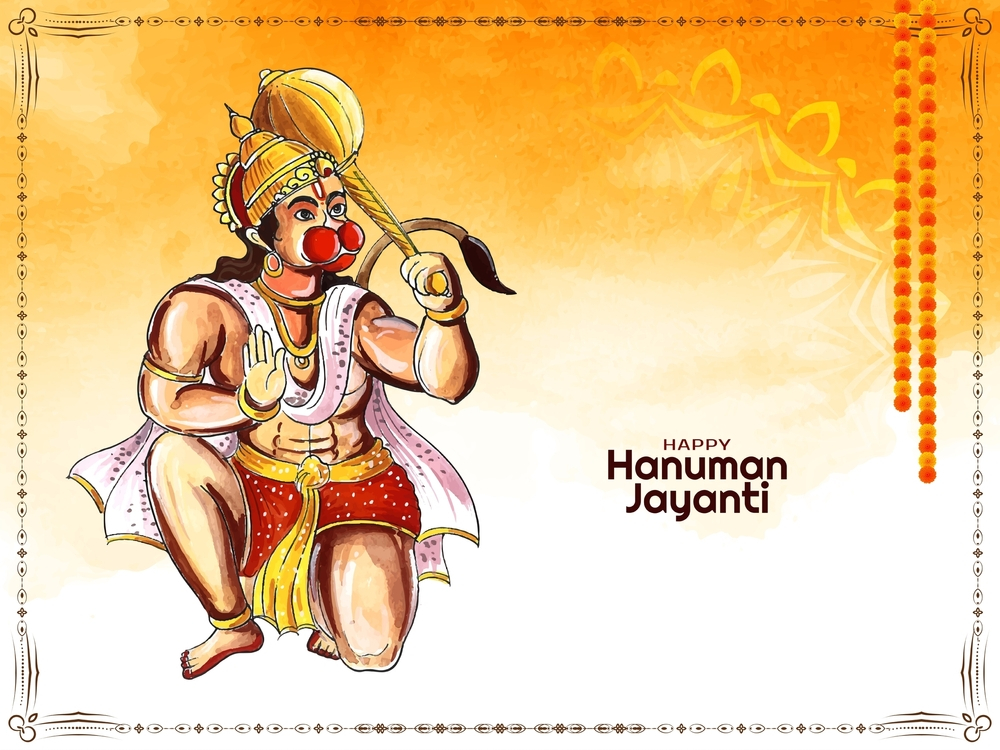 Hanuman Jayanti ( Hanuman was born to Anjana and Kesari )