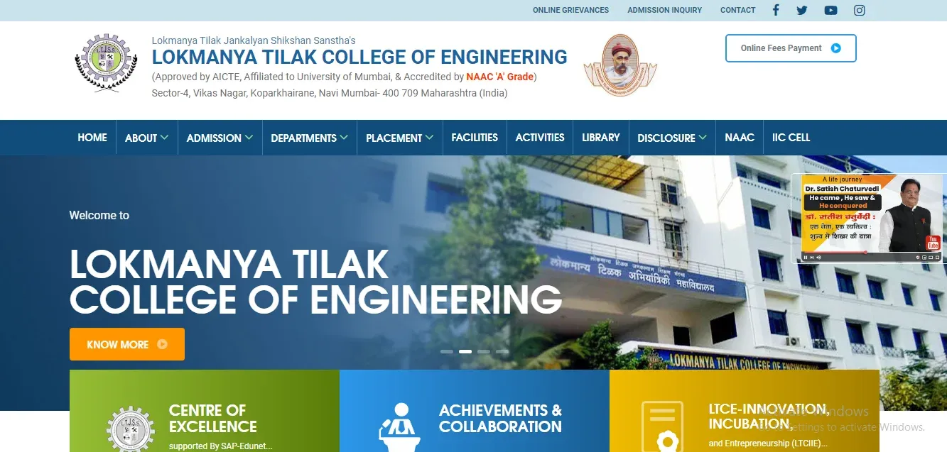 MBA Colleges in Navi Mumbai , Lokmanya Tilak College