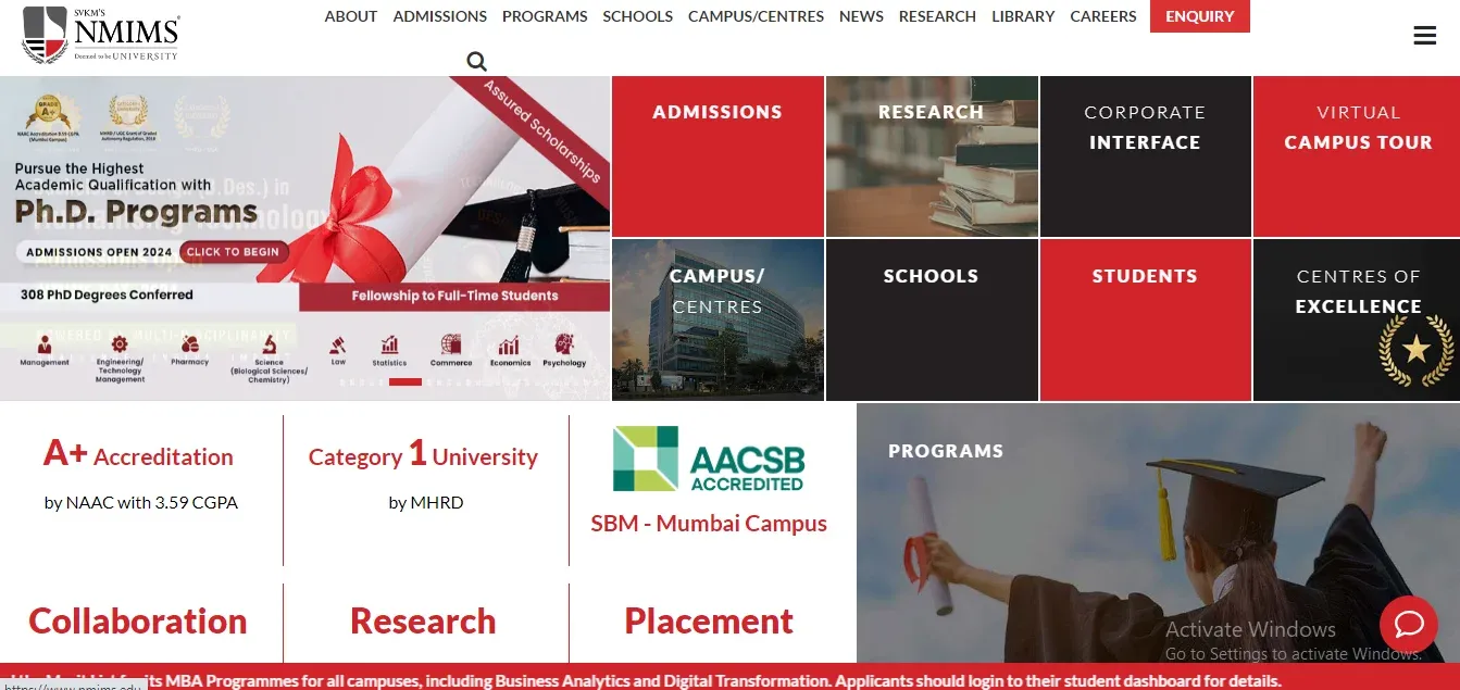 MBA Colleges in Navi Mumbai , Narsee Monjee Institute of Management