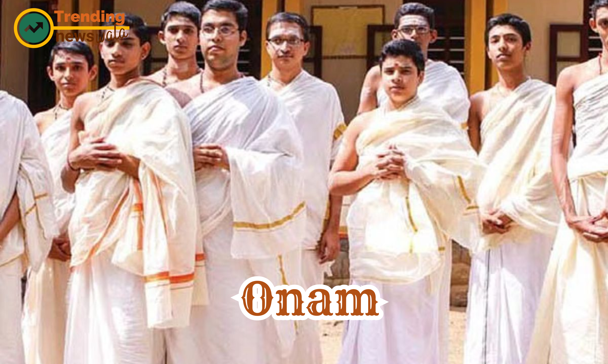 An alternative traditional attire for Onam in Kerala, particularly for men, similar to a dhoti