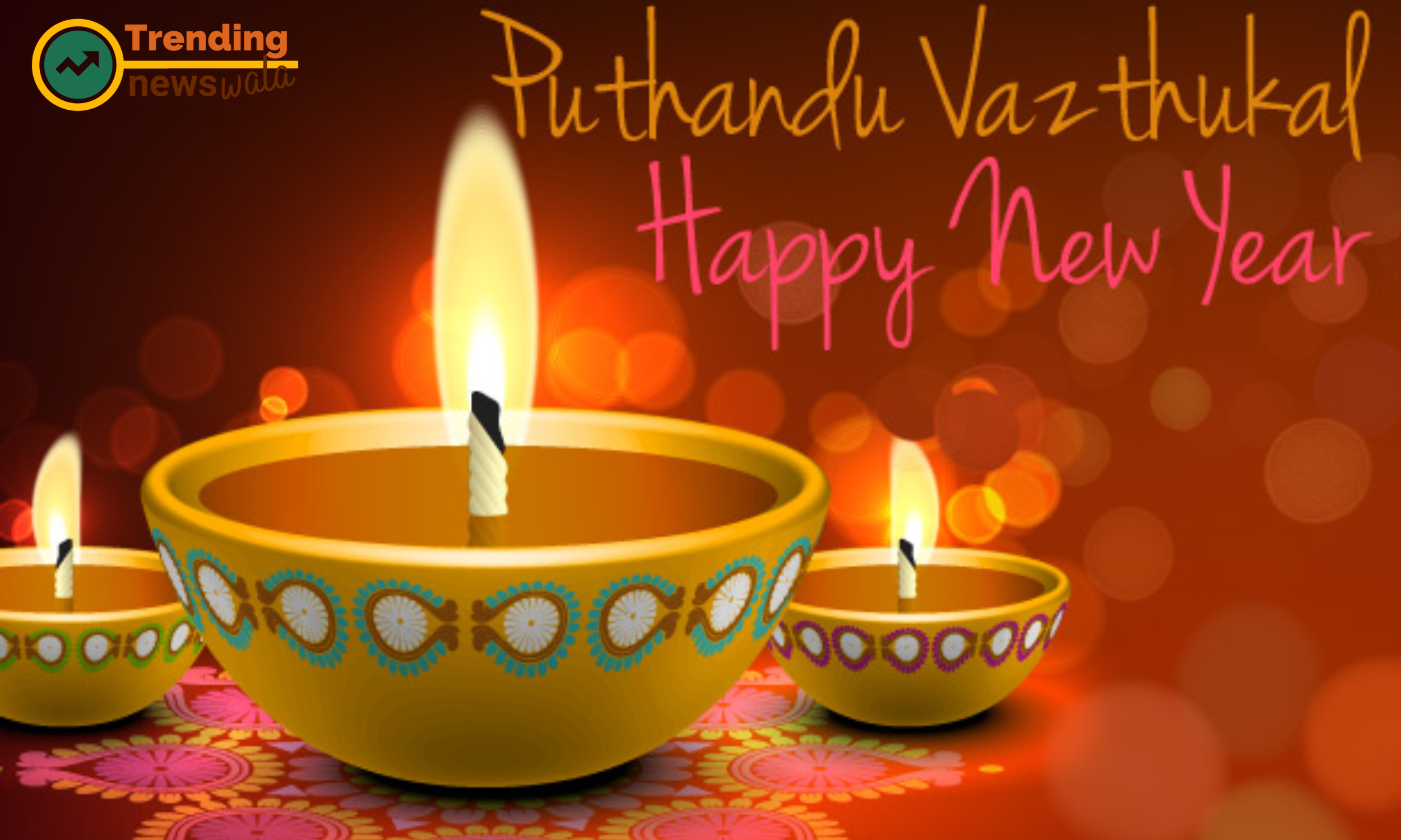 Puthandu Vazthukal meaning deep color fulla traditional Tamil New Year greeting exchanged