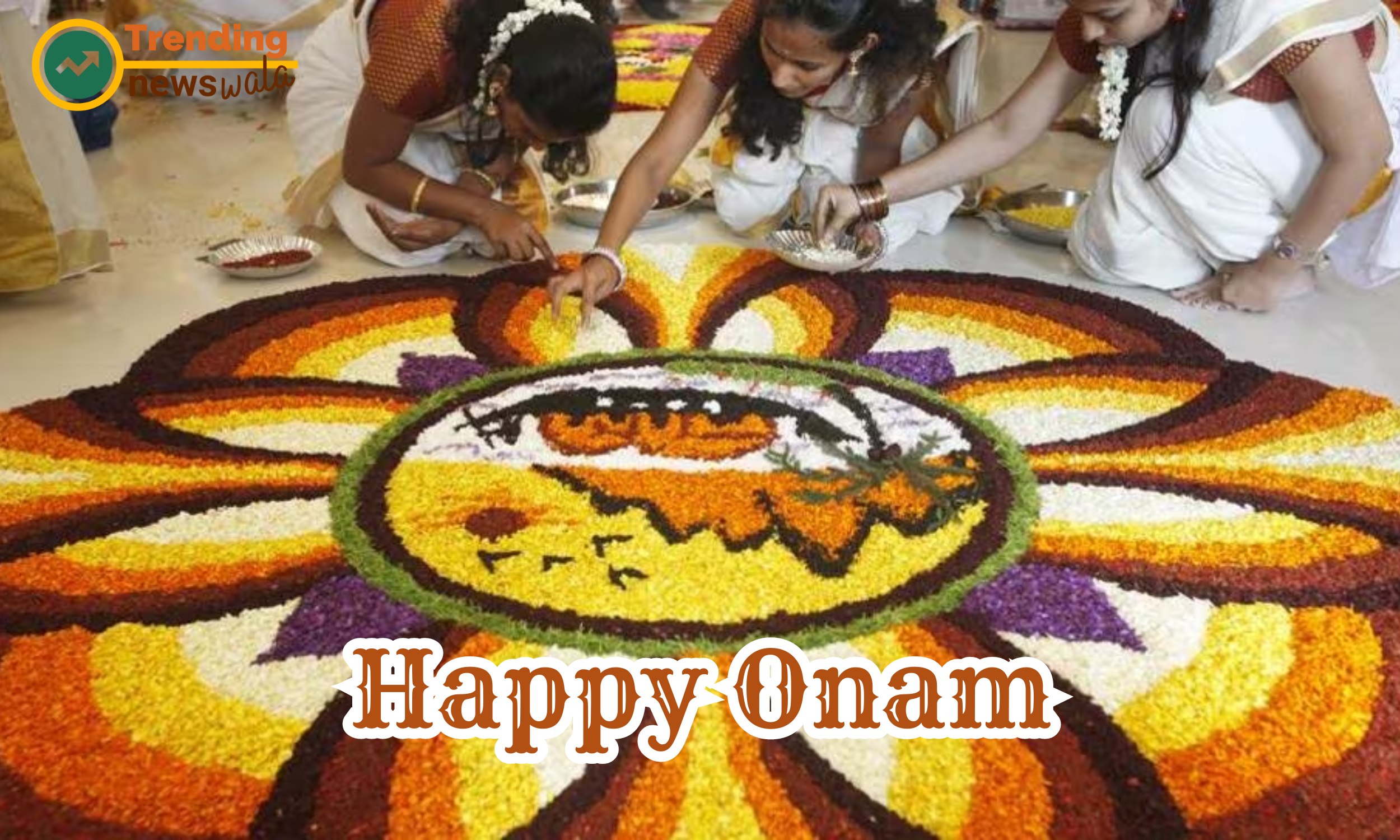 Happy Onam No athapookalam competition elaborate sadhya for Keralites in Kerala