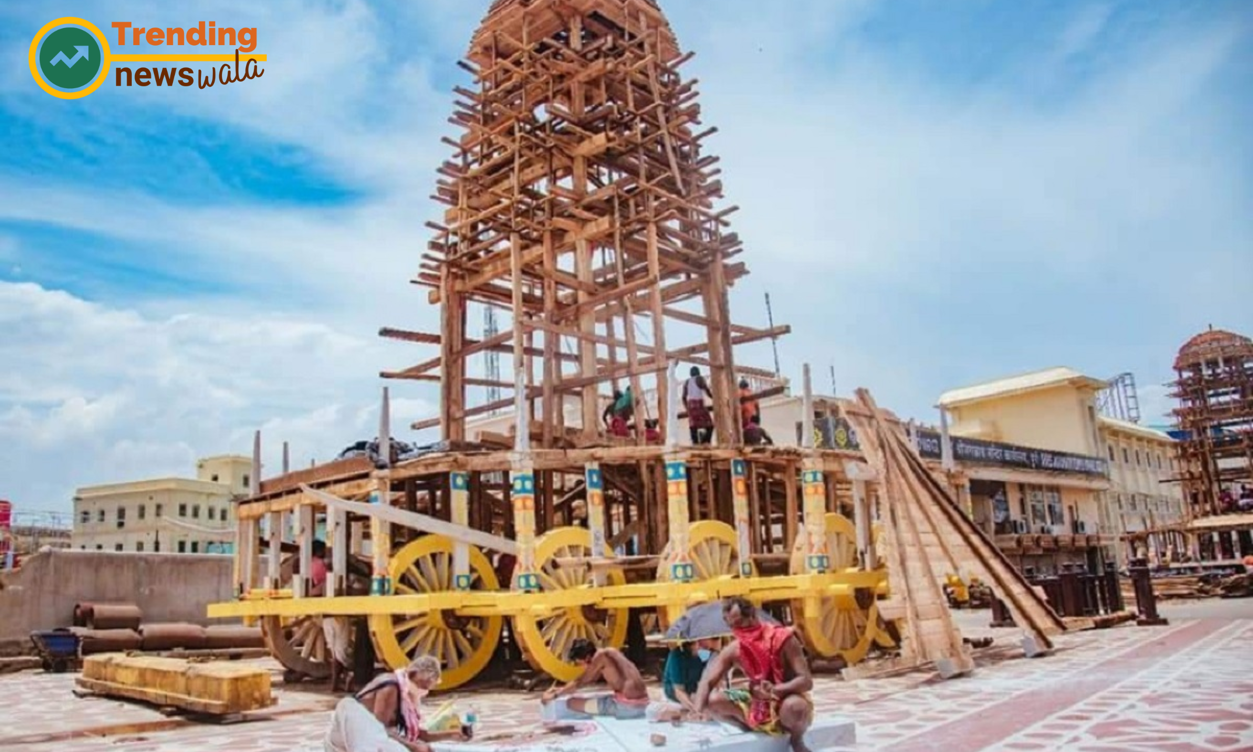 Ratha Yatra chariot construction and design Traditional materials such as wood, ropes, cloth, and natural dyes are predominantly used