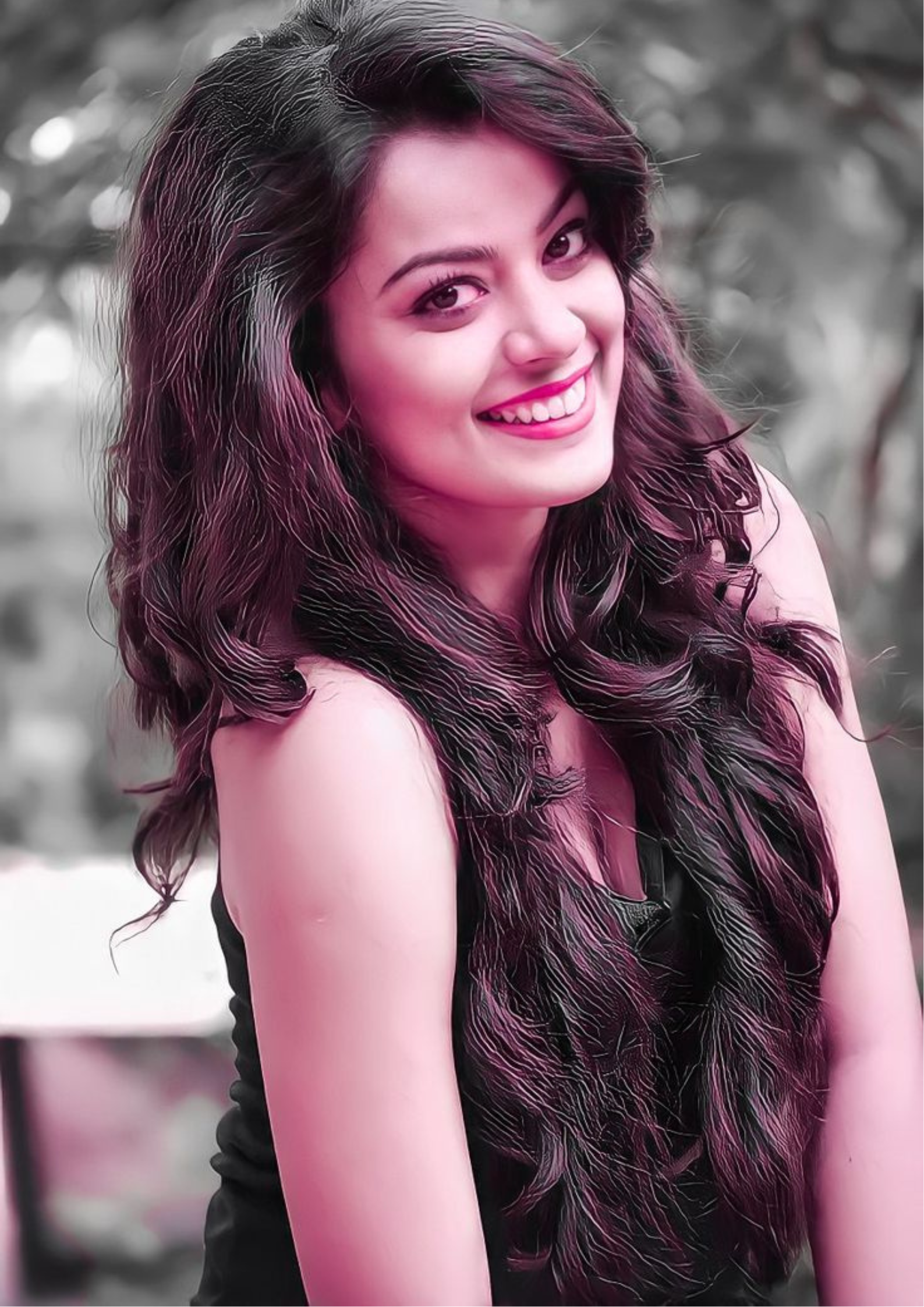 Vertical HD portrait of Bhojpuri actress resembling Nidhi Jha in Sexy Dress with Sexy and hot looks