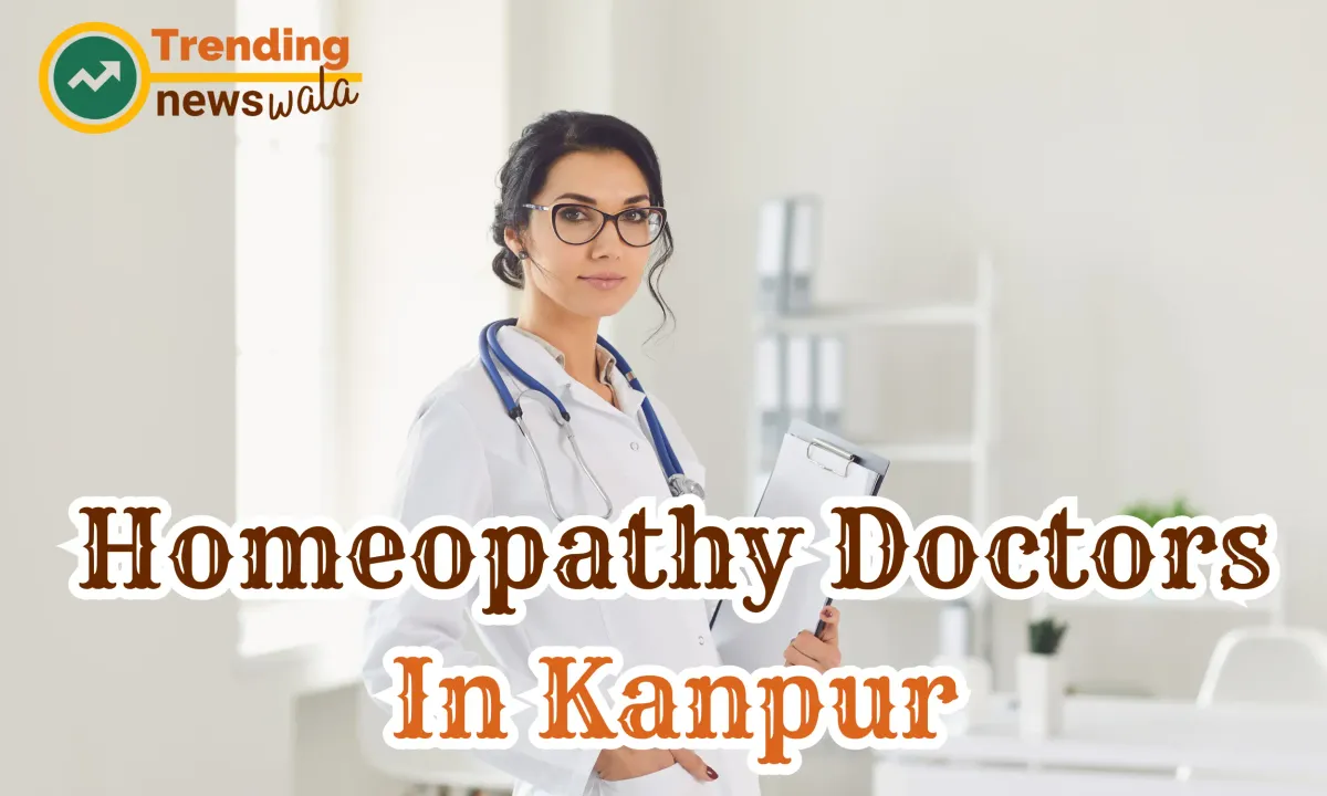 Best Homeopathy Doctors In Kanpur, a female Dr. in white uniform smile while standing and staring