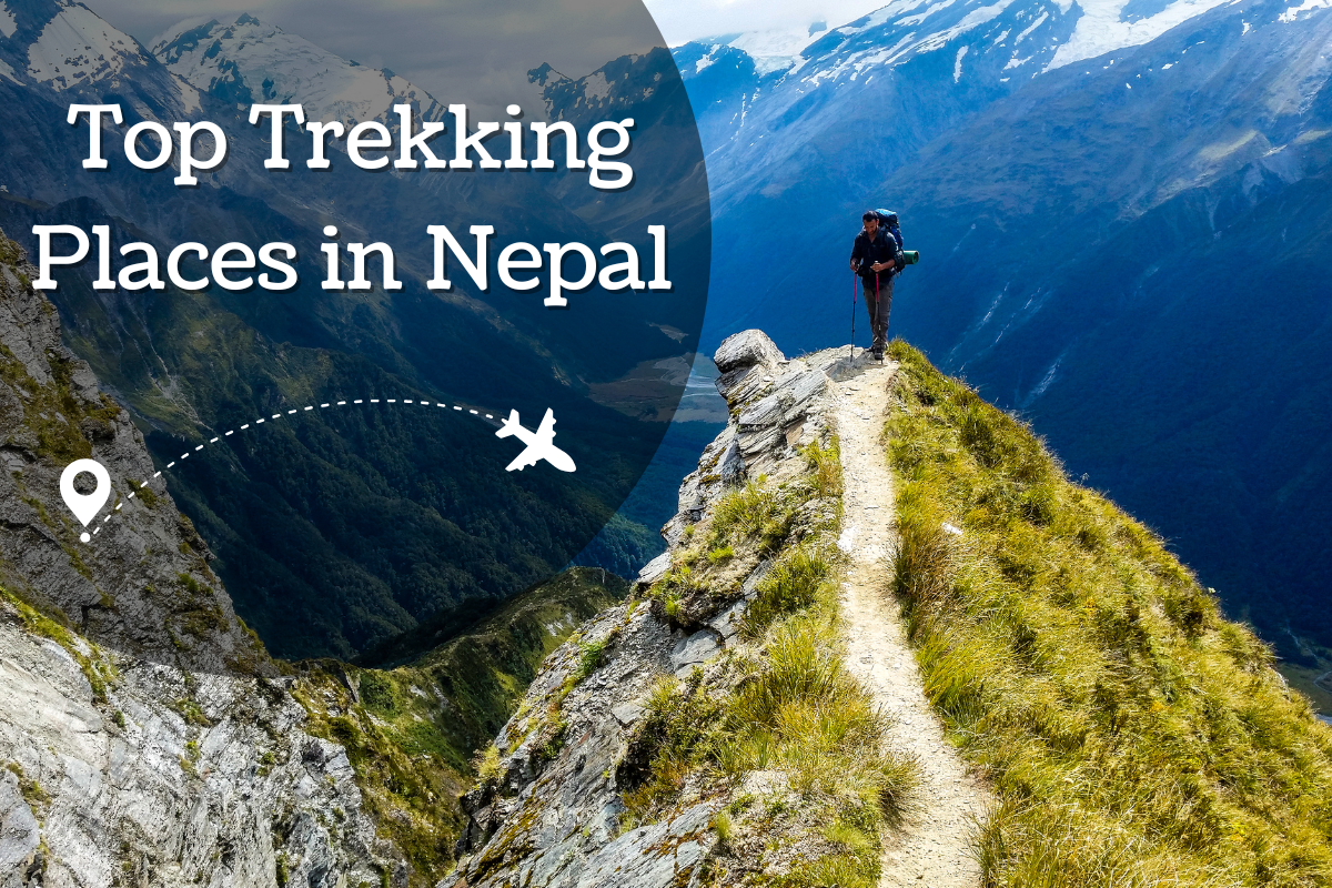 Top Trekking Places in Nepal man standing in everest base camp