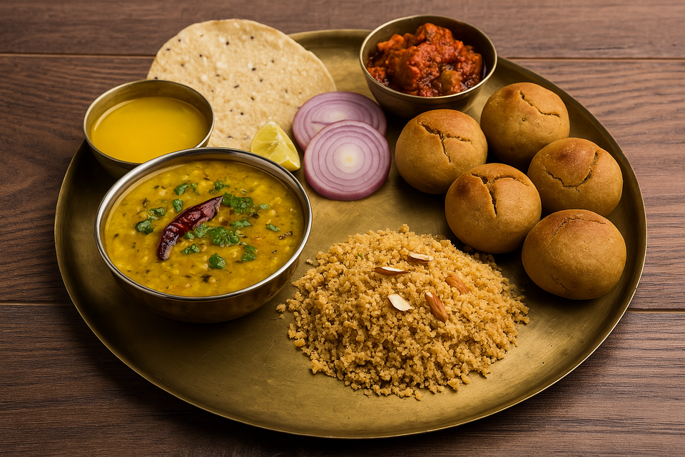 Dal Baati Churma – The Royal Rajasthani Delight 🍛 🔥